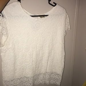 white lace top